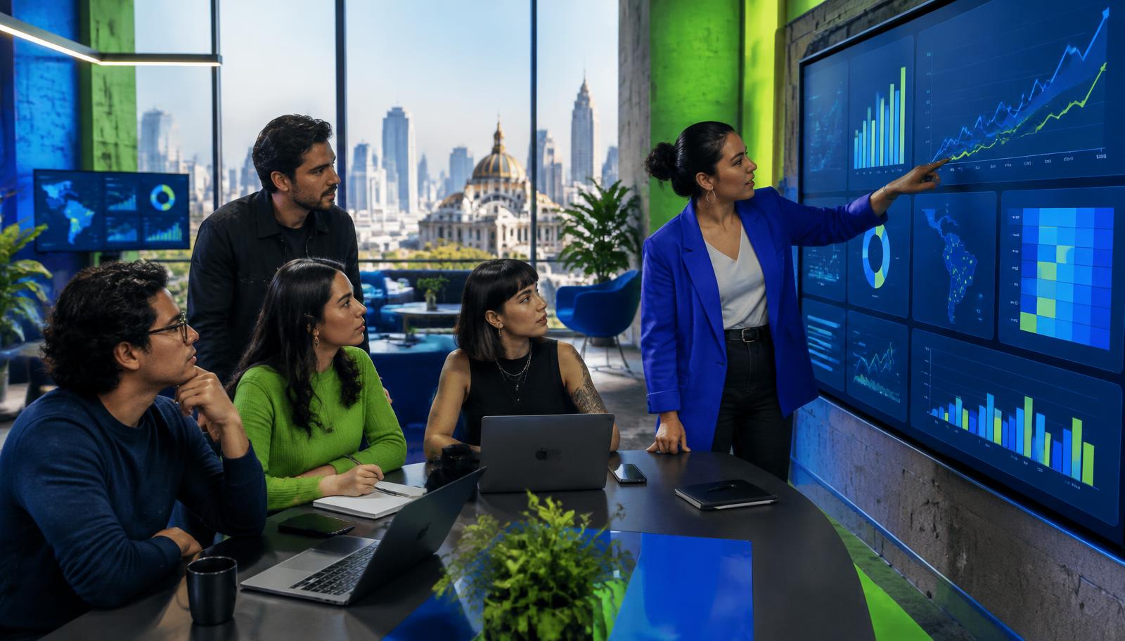 CRICK Studio growth team reviewing campaigns and results in Mexico City